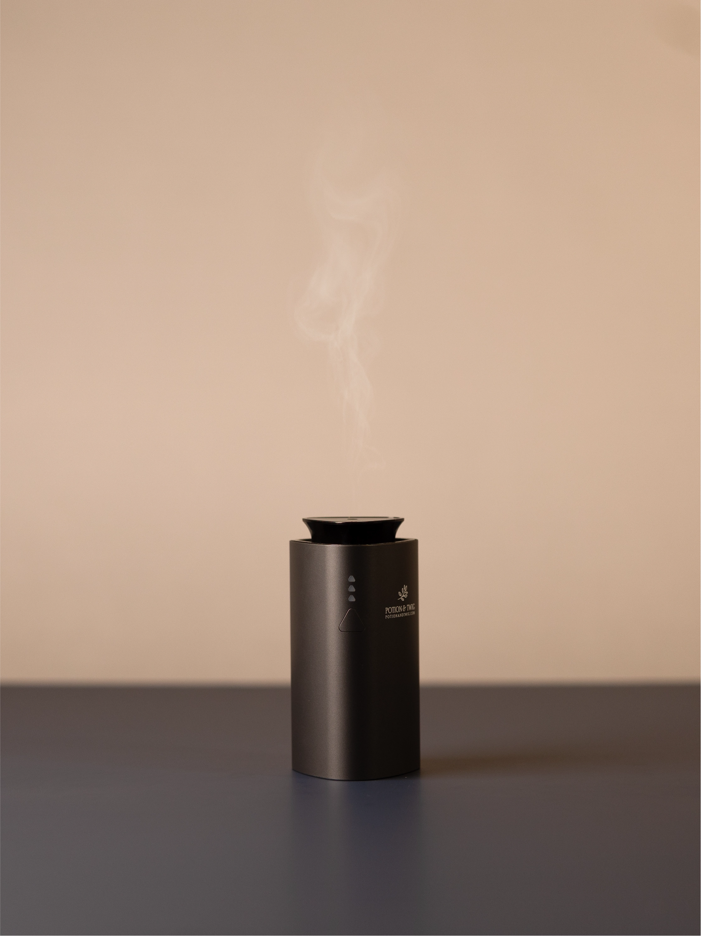 Black Companion scent diffuser on light neutral background