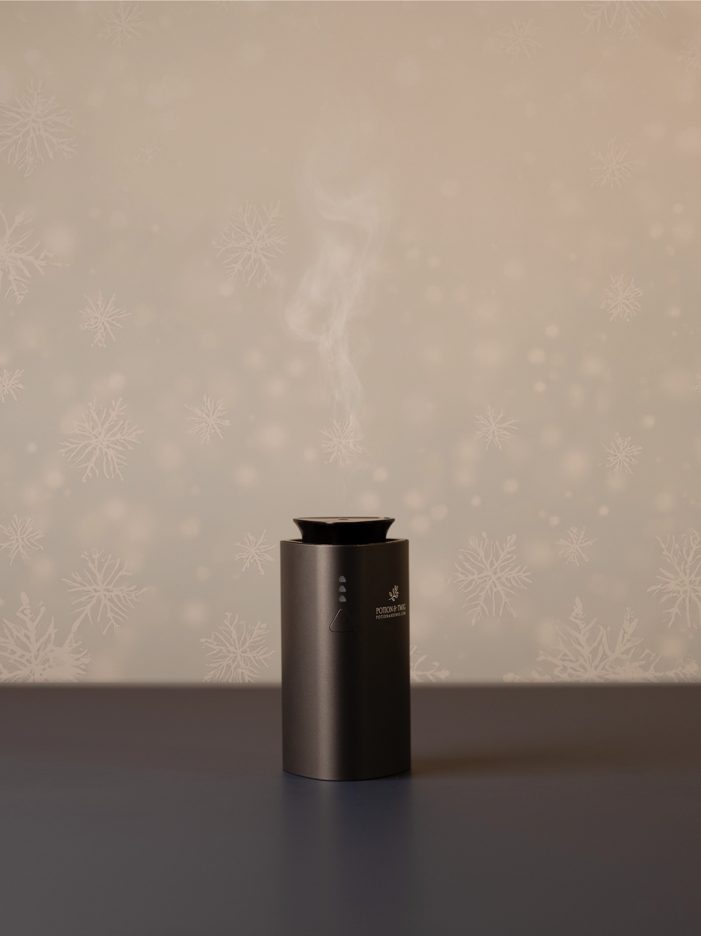Black Companion scent diffuser on light neutral background