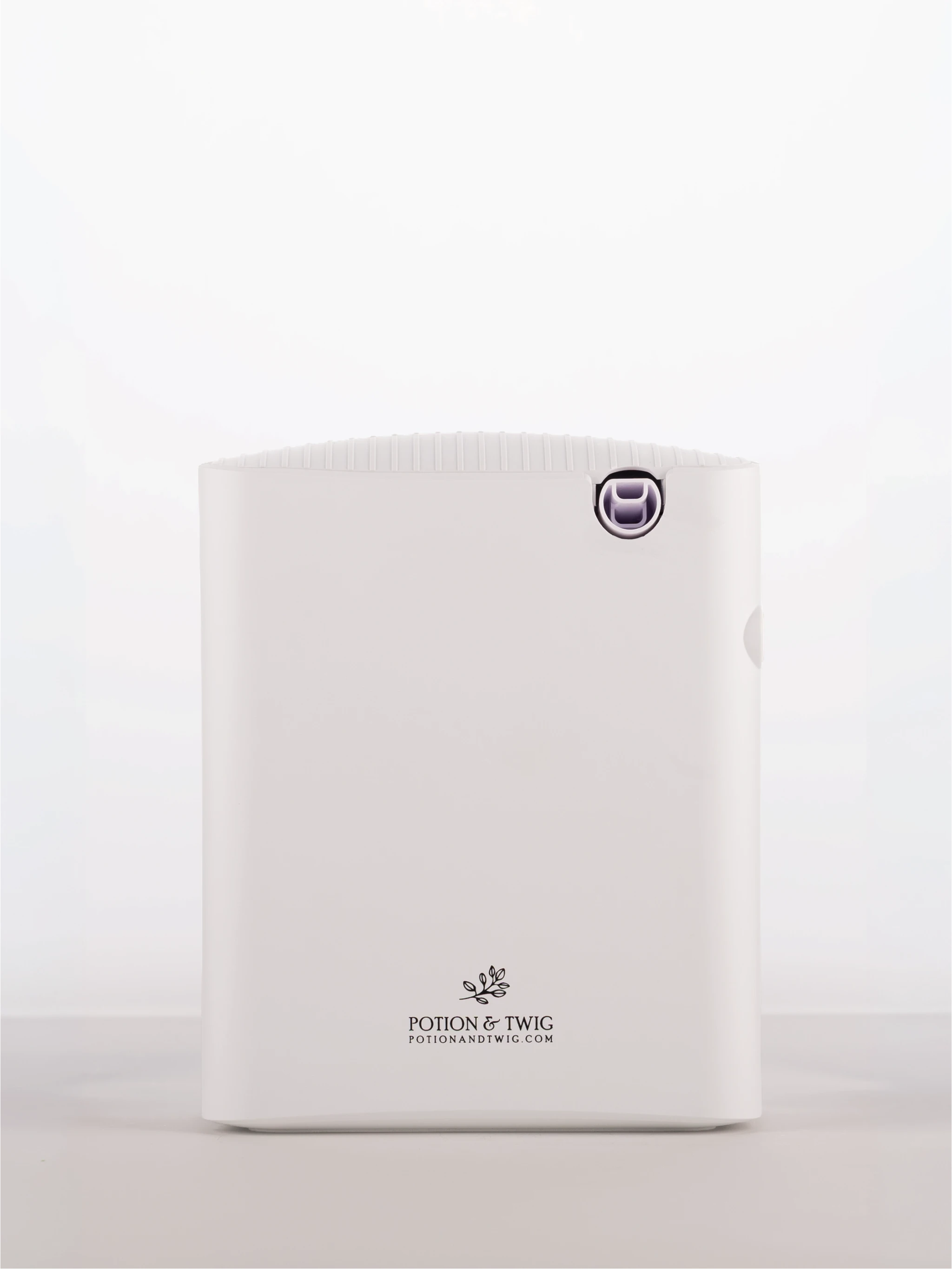 White Gallery Square Smart Scent Diffuser with a logo on a white background