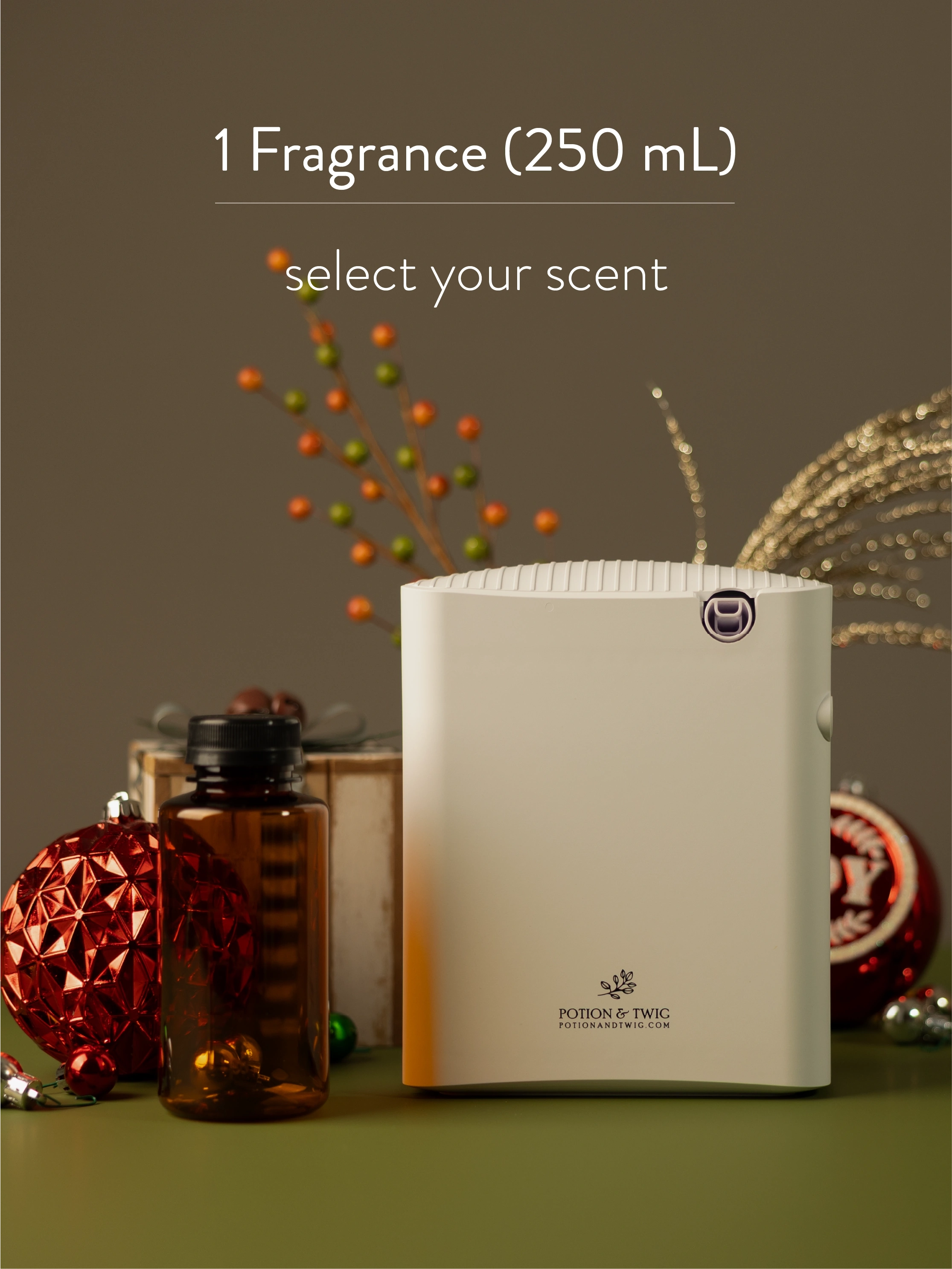 Gallery smart home scent diffuser with a bottle of diffuser oil