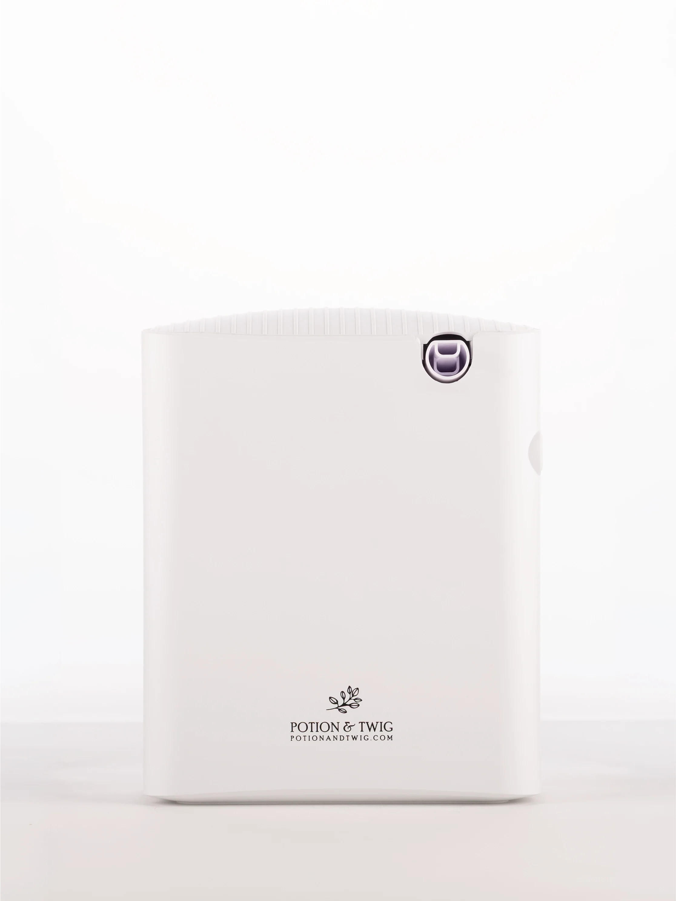 White Gallery Square Smart Scent Diffuser with a logo on a white background
