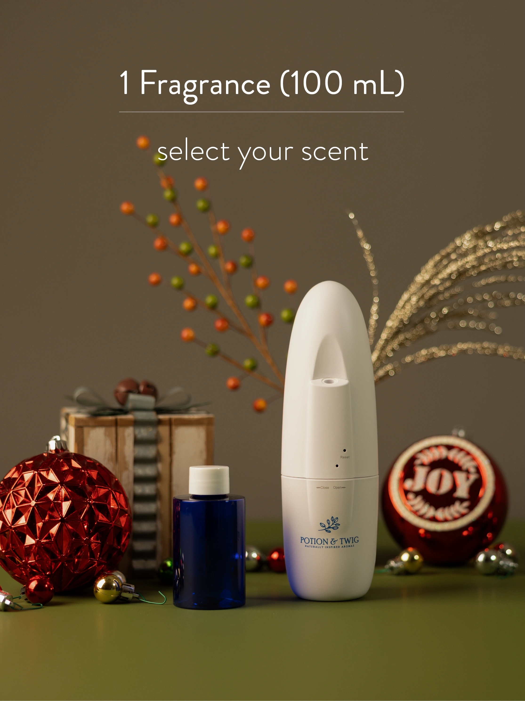 Sienna smart home scent diffuser with a bottle of diffuser oil as a bundle