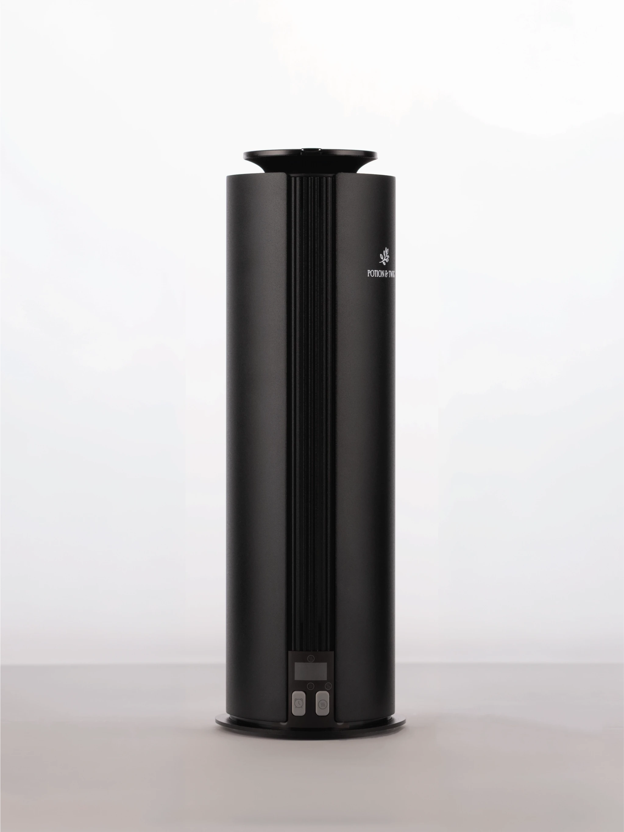 black Spire Diffuser smart scent diffuser with rechargeable battery and micro mist scent diffusion on a white background