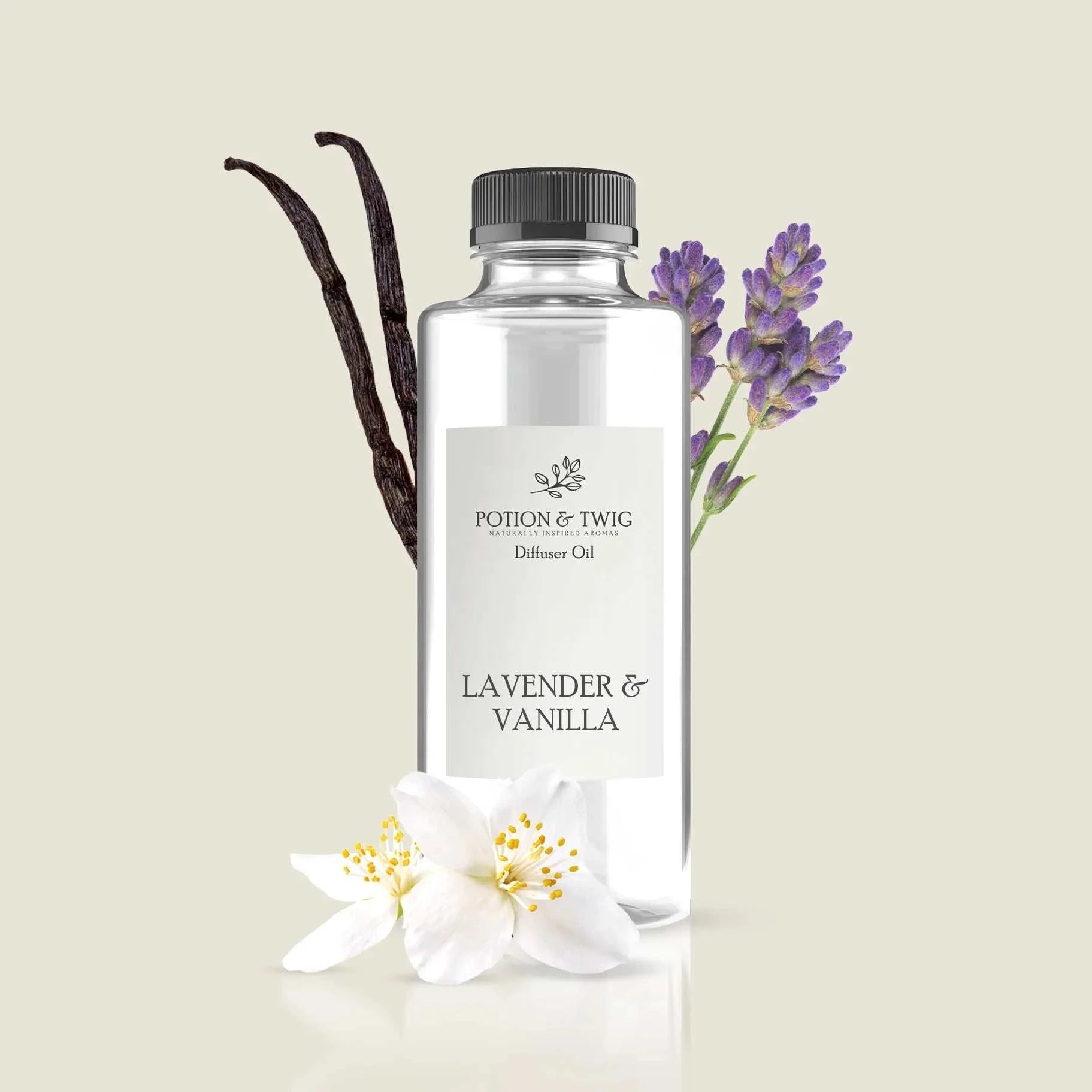 Lavender and vanilla flowers creating a soothing and relaxing aroma blend