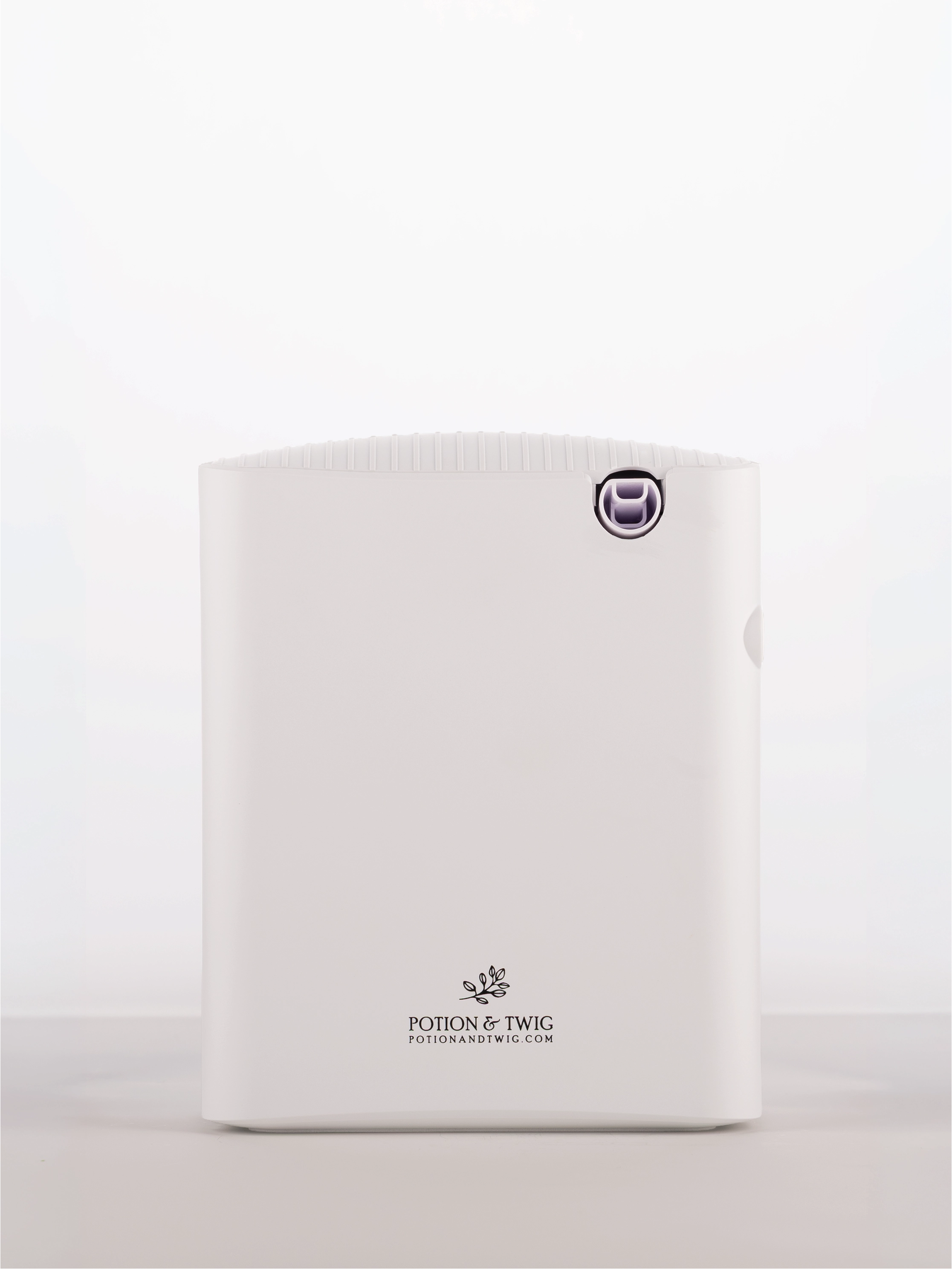 White Gallery Square Smart Scent Diffuser with a logo on a white background