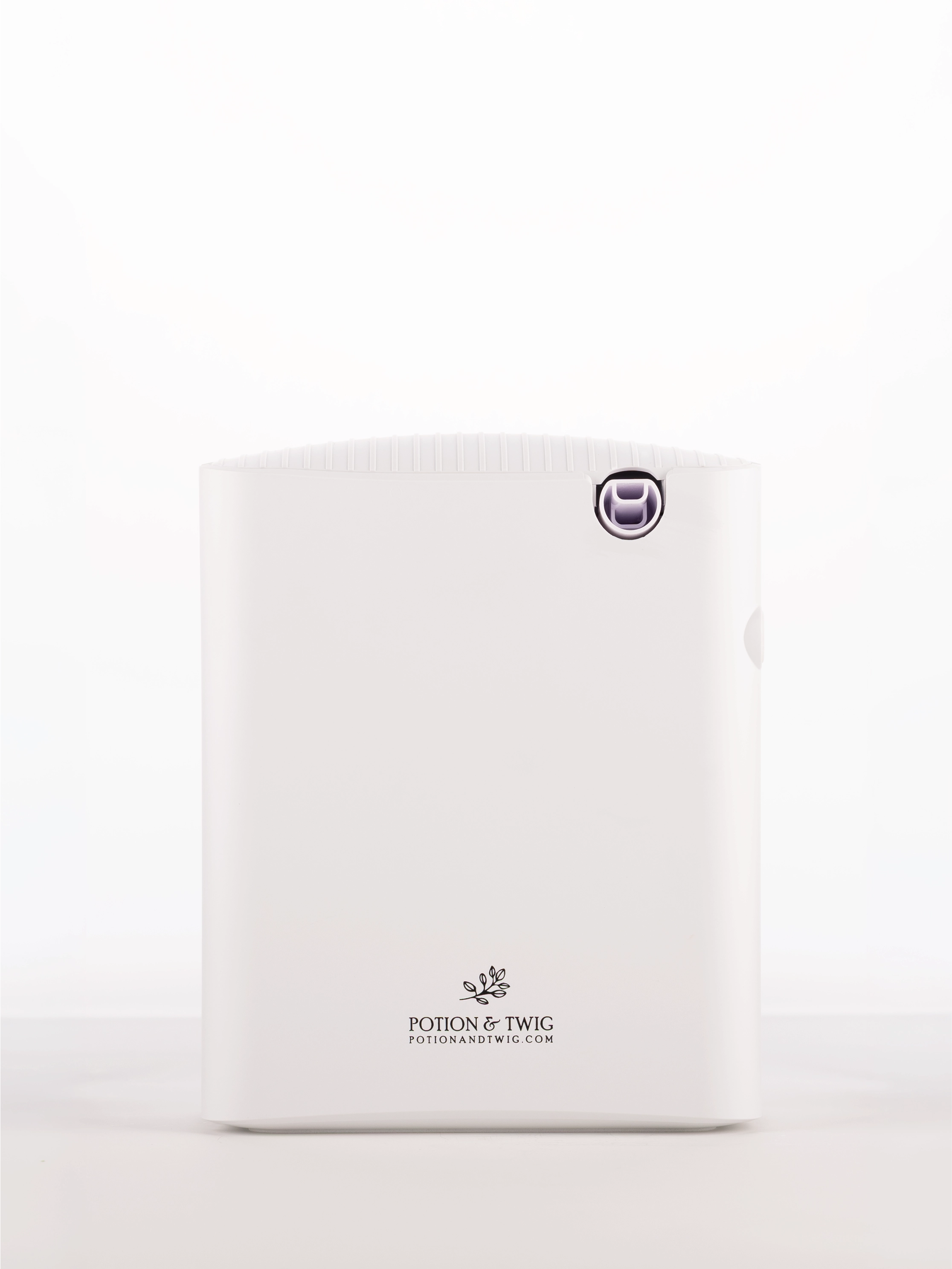 White Gallery Square Smart Scent Diffuser with a logo on a white background