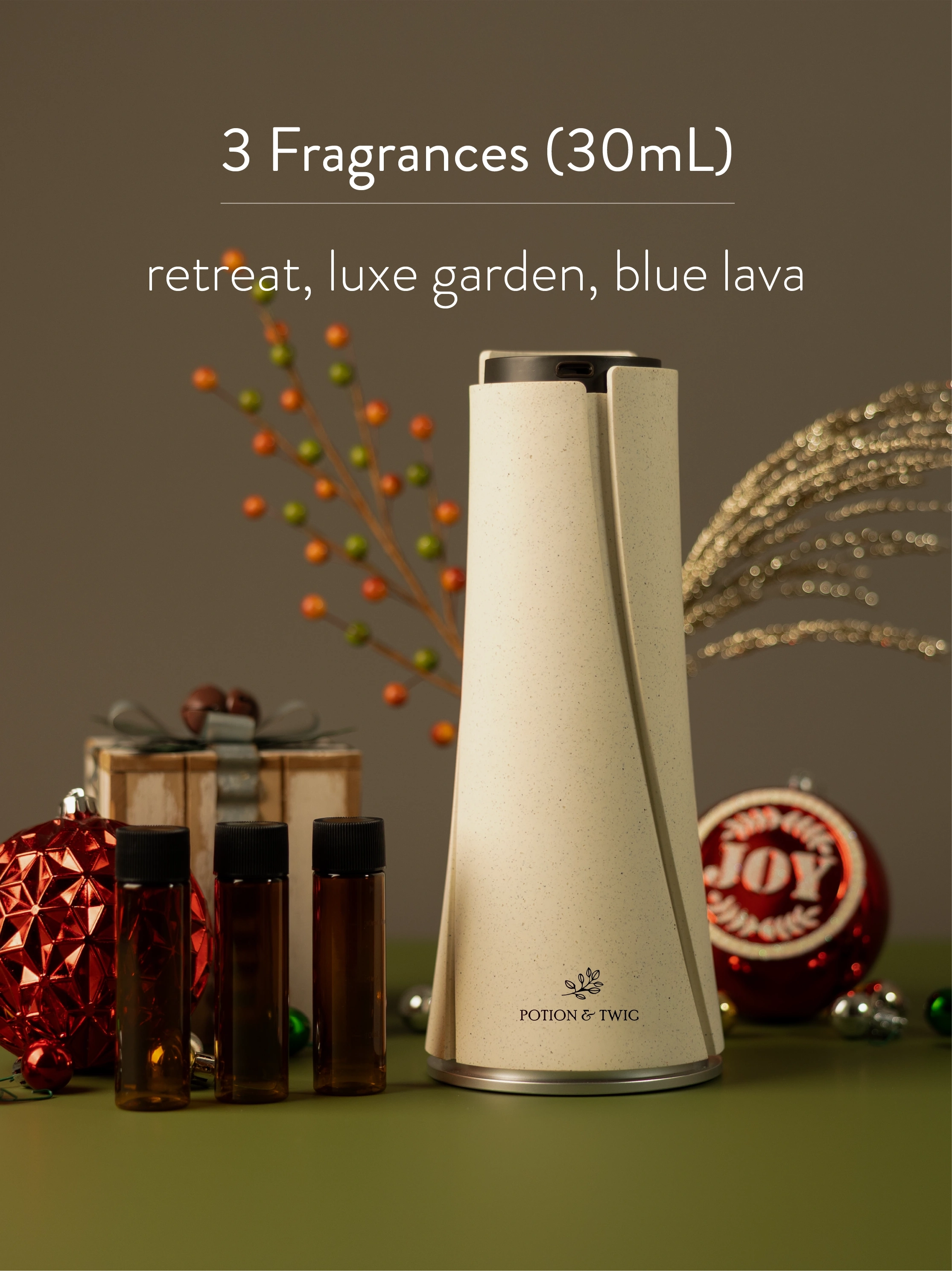 Lumen smart home scent diffuser with 3 bottles of diffuser oils as a bundle