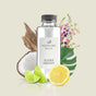 Seaside Serenity fragrance with green, citrus, coconut, floral, driftwood, musk, and woods notes evoking calm coastal air
